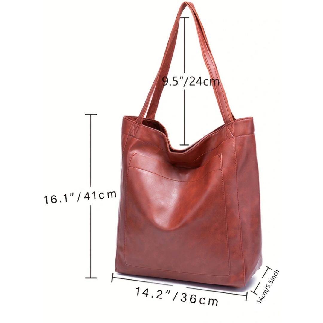 Borsa tote Evelyne™ in pelle vintage