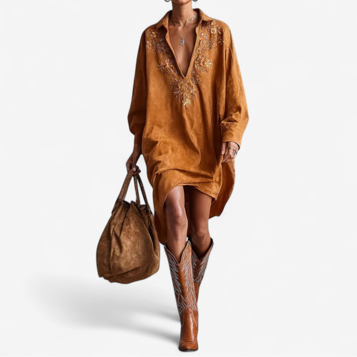 Mooren™ Abito ricamato