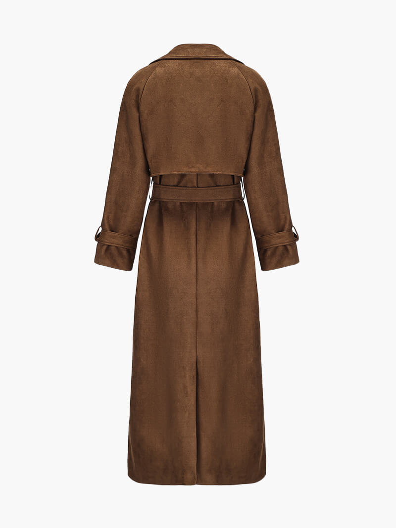 Molly trench coat in suede sintetico